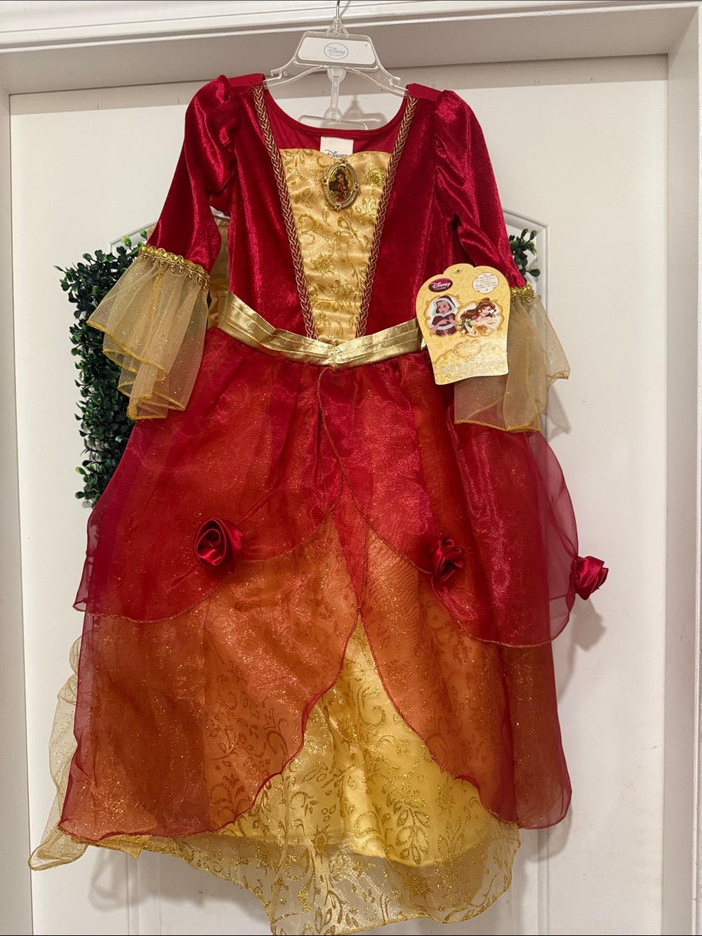Disney Store SET of 2 - Rare Deluxe 2 in 1 Belle Premiere Costume